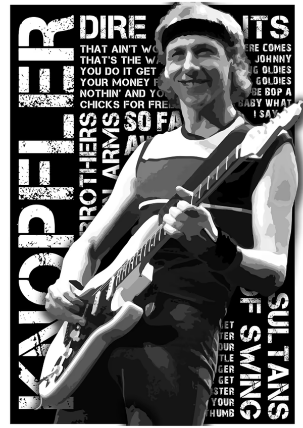 Dire Straits 8 Music Print  Concert Wall Art Memorabilia gift A5,A4,A3