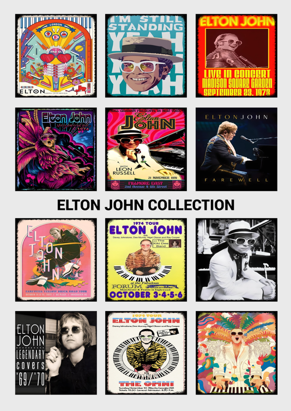 Elton John 13  Music Print  Concert Wall Art Memorabilia gift A5,A4,A3