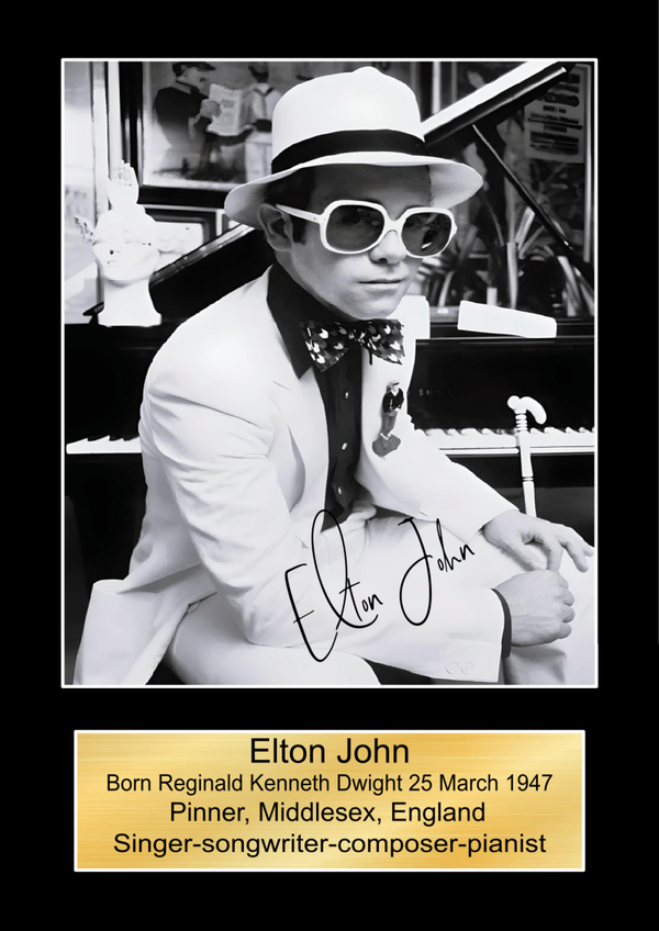 Elton John print Music Poster Wall Art Memorabilia gift A5,A4,A3.