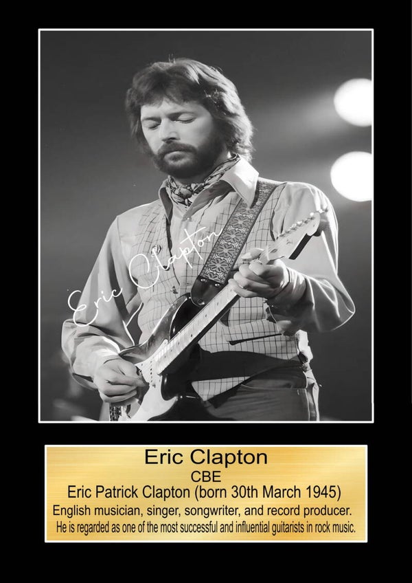 Eric Clapton Music Poster Wall Art Memorabilia gift A5,A4,A3.
