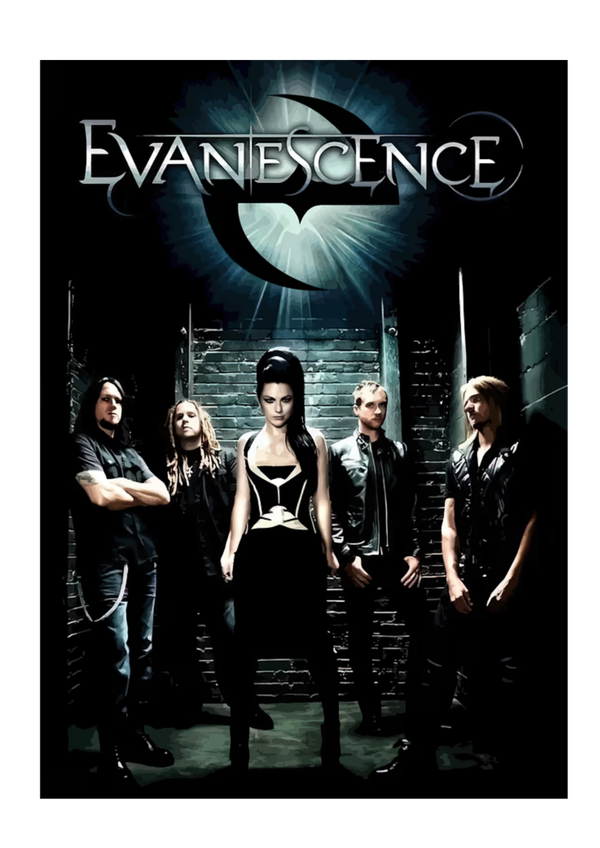 Evanescence 3  Music Print  Concert Wall Art Memorabilia gift A5,A4,A3