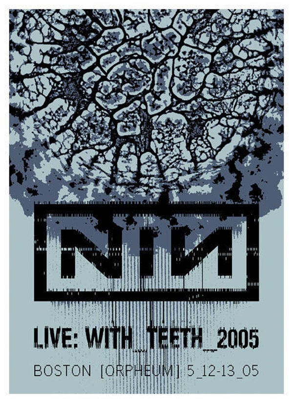 Nine Inch Nails 2 Music Print  Concert Wall Art Memorabilia gift A5,A4,A3