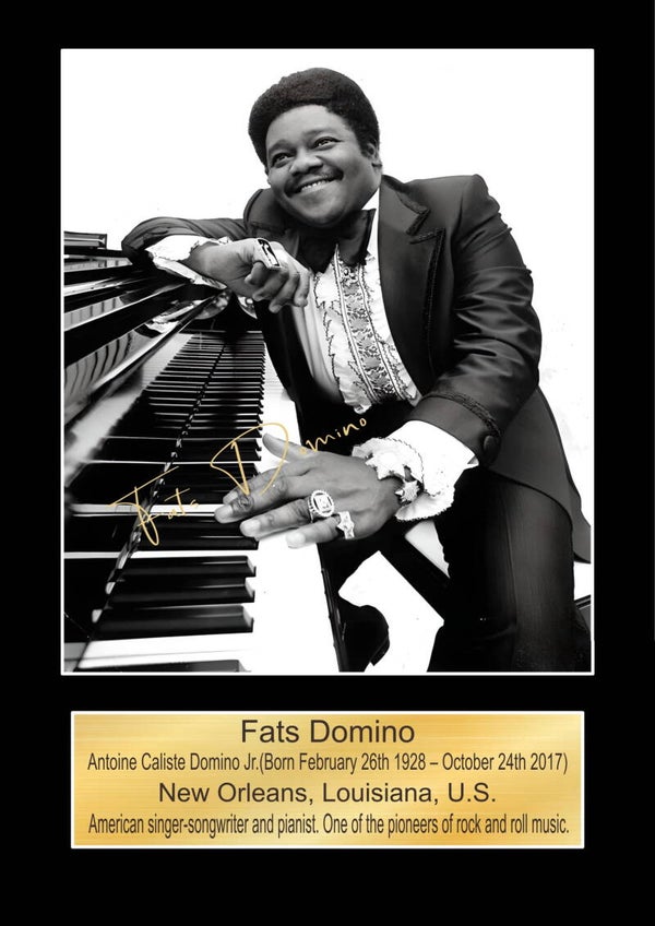 Fats Domino print Music Poster Wall Art Memorabilia gift A5,A4,A3.