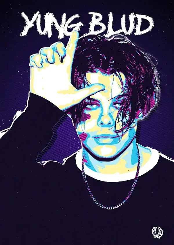 Yung Blud 2 Music Print  Concert Wall Art Memorabilia gift A5,A4,A3