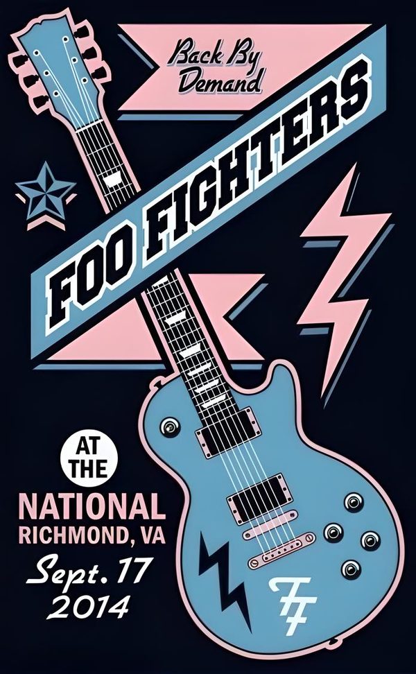 Foo Fighters 10 Music Print  Concert Wall Art Memorabilia gift A5,A4,A3