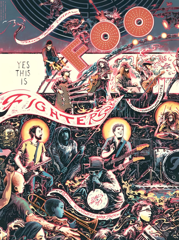 Foo Fighters 14 Music Print  Concert Wall Art Memorabilia gift A5,A4,A3