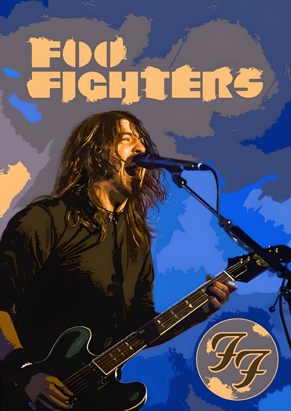 Foo Fighters 20 Music Print  Concert Wall Art Memorabilia gift A5,A4,A3