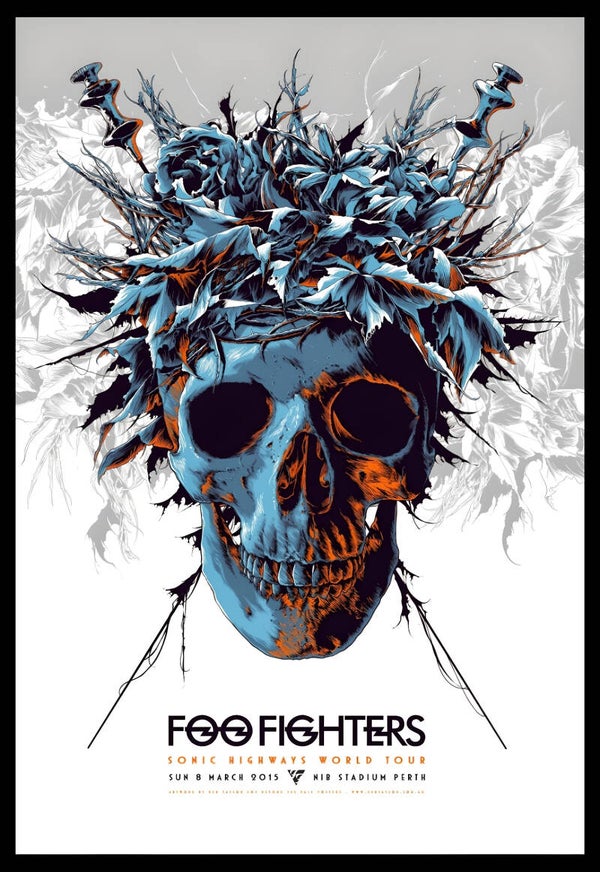 Foo Fighters 27 Music Print  Concert Wall Art Memorabilia gift A5,A4,A3