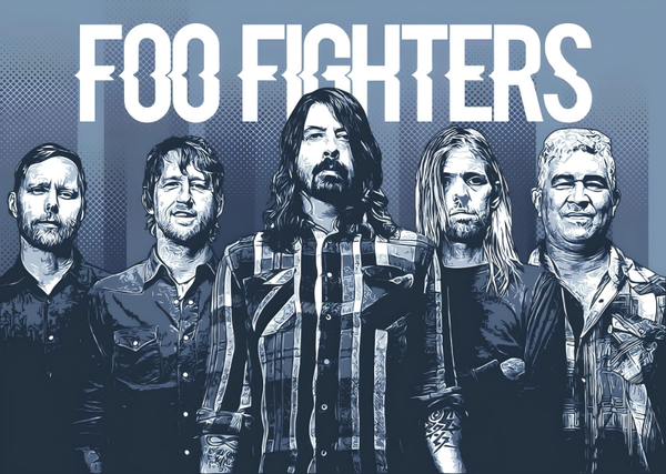 Foo Fighters 5 Music Print  Concert Wall Art Memorabilia gift A5,A4,A3