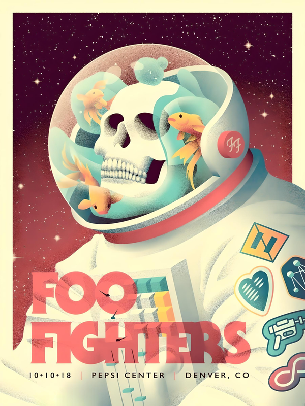 Foo Fighters 6 Music Print  Concert Wall Art Memorabilia gift A5,A4,A3