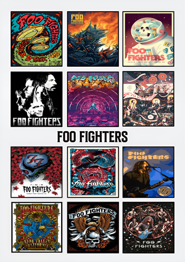 Foo Fighters 35 Music Print  Concert Wall Art Memorabilia gift A5,A4,A3