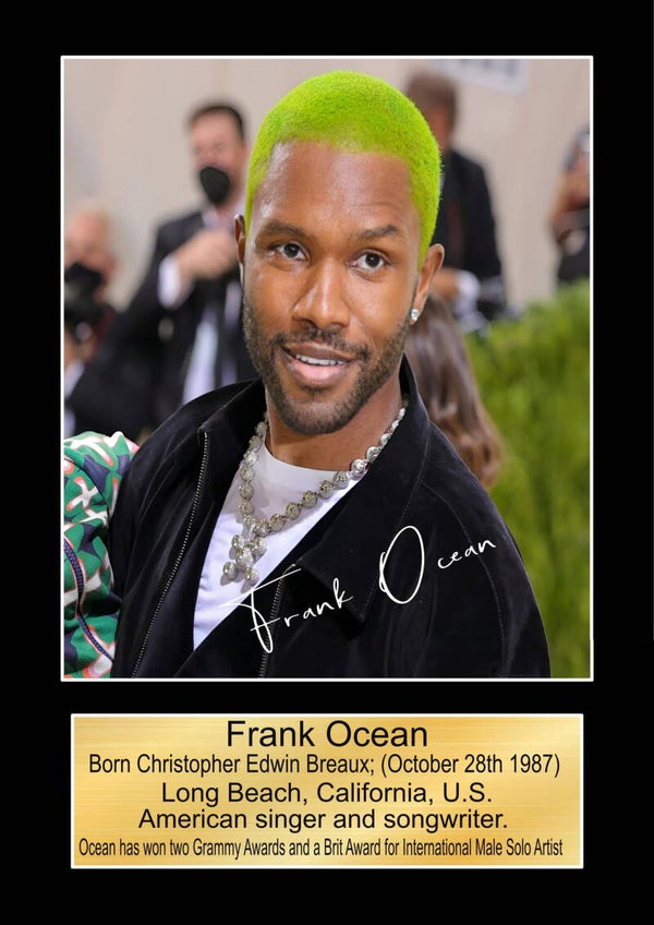 Frank Ocean Music Poster Wall Art Memorabilia gift A5,A4,A3.