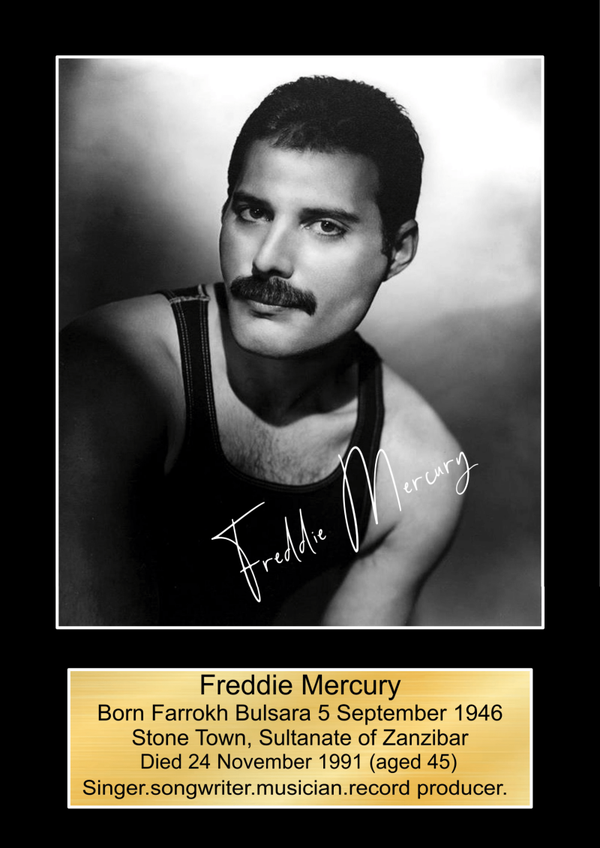 Freddie Murcury 2  Music Poster Wall Art Memorabilia gift A5,A4,A3.