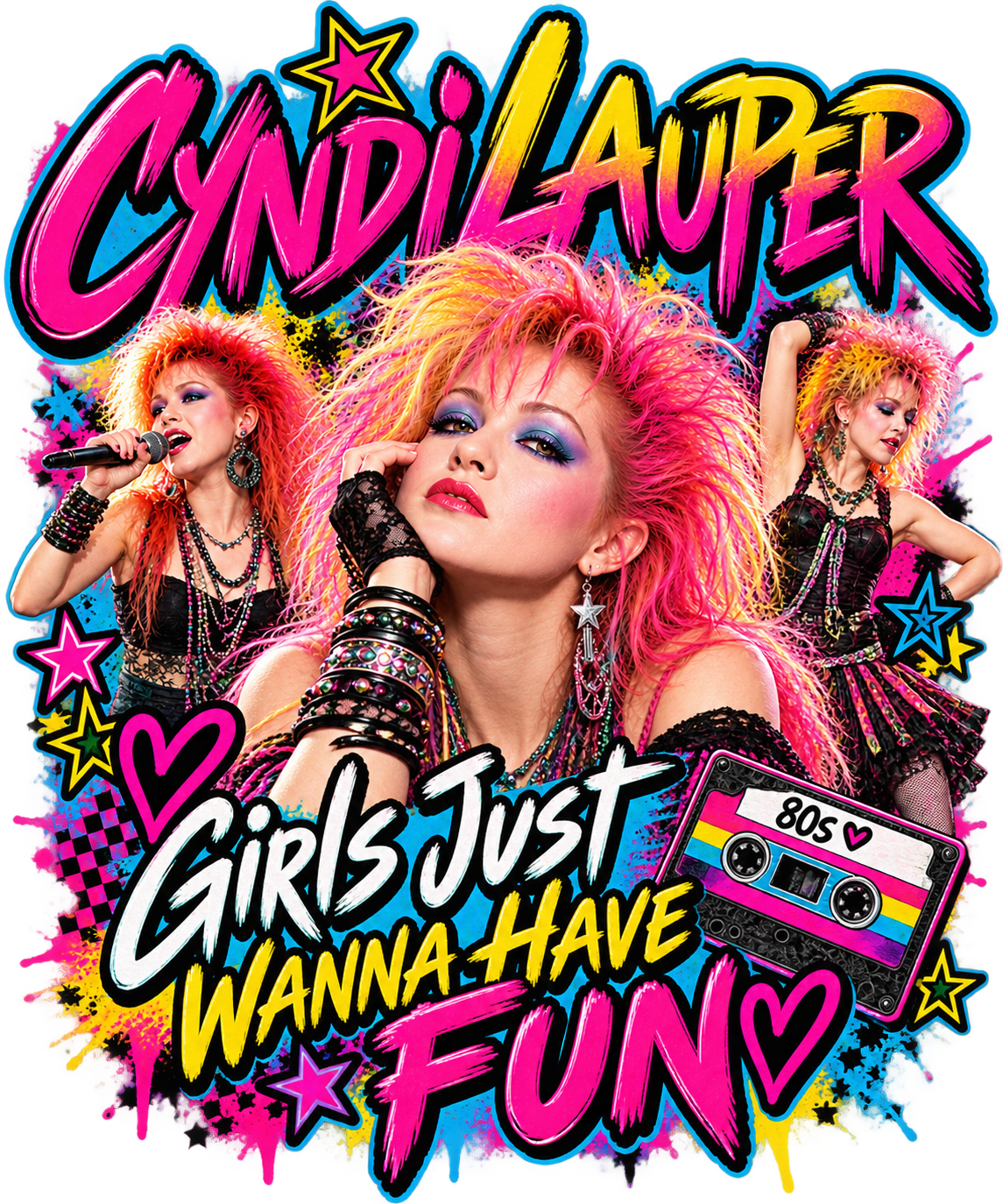 CYNDI LAUPER GIRLS JUST WANNA HAVE FUN #411 Sublimation  Digital Download