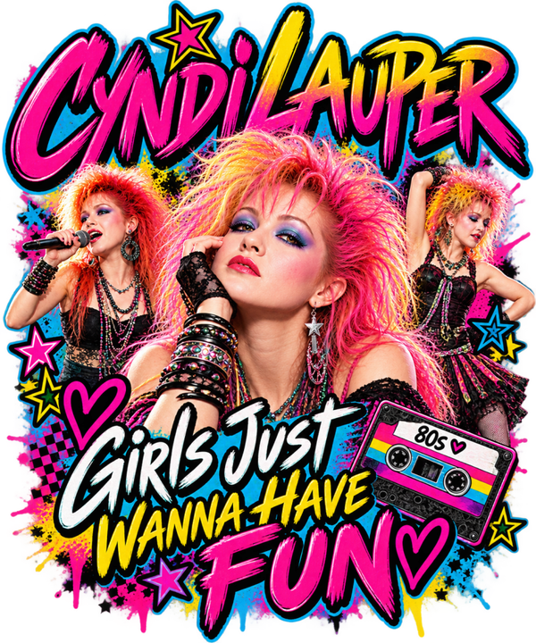 CYNDI LAUPER GIRLS JUST WANNA HAVE FUN #411 Sublimation  Digital Download