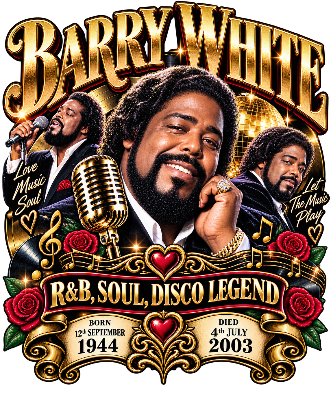 BARRY WHITE SOUL LEGEND #416 Sublimation  Digital Download