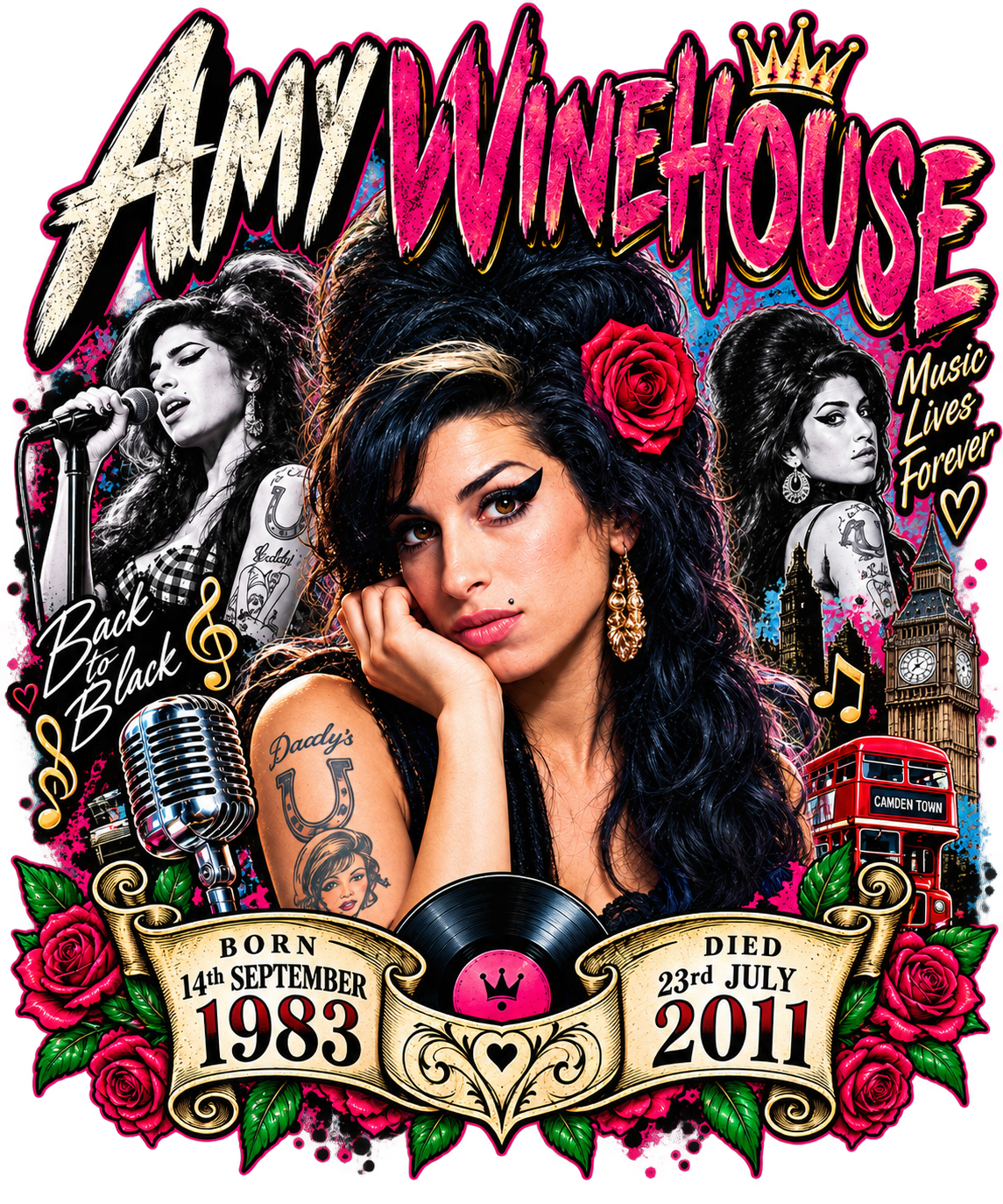 AMY WINEHOUSE 1983-2011 #419 Sublimation  Digital Download