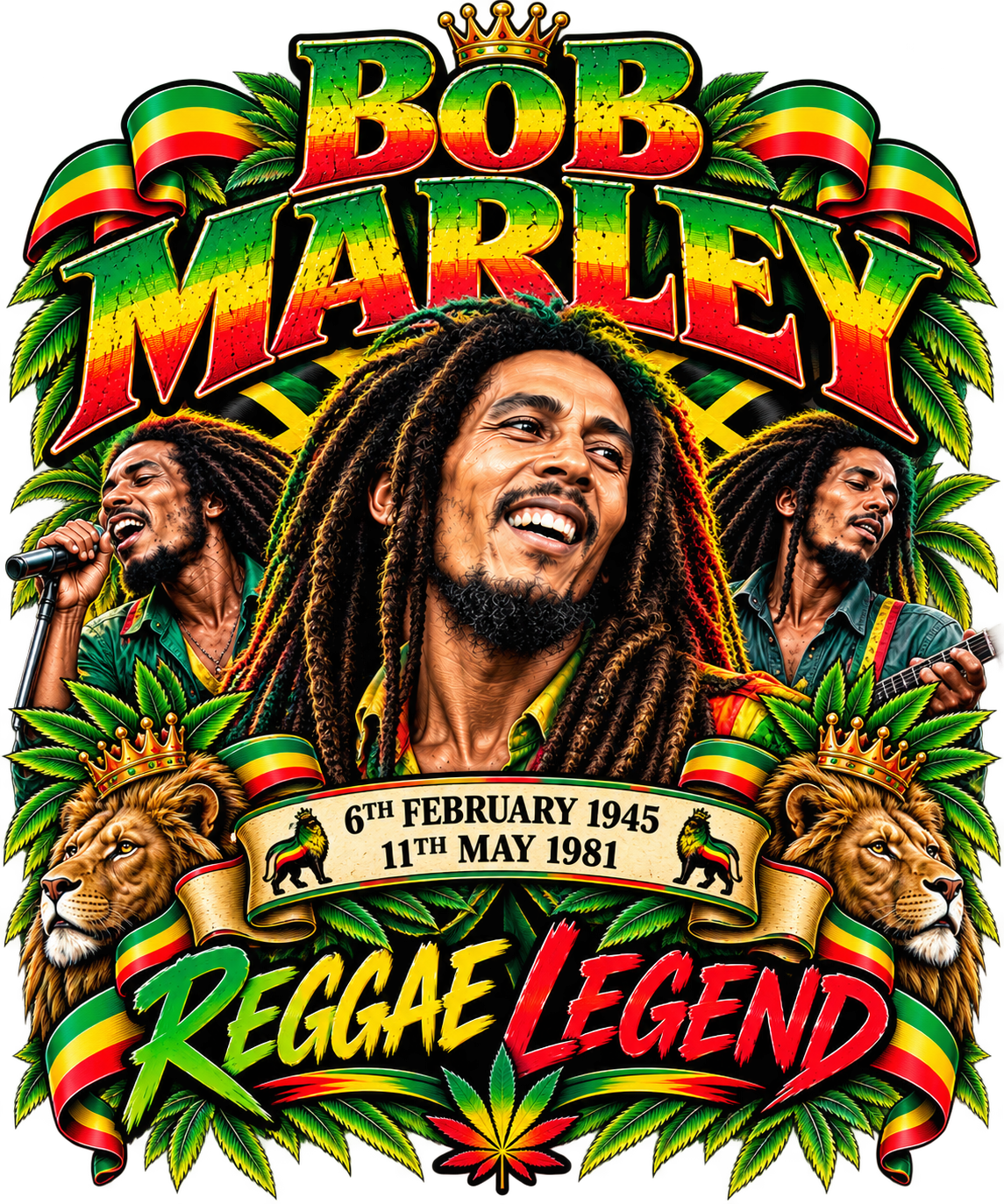 BOB MARLEY REGGAE#444  Sublimation  Digital Download