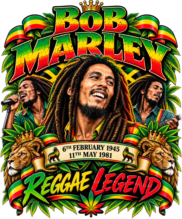 BOB MARLEY REGGAE#444  Sublimation  Digital Download