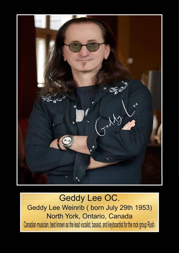 Geddy Lee Music Poster Wall Art Memorabilia gift A5,A4,A3.