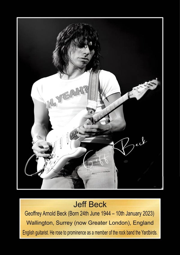 Geff Beck  Music Poster Wall Art Memorabilia gift A5,A4,A3.