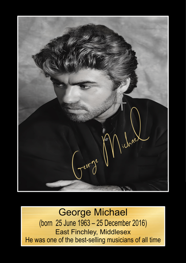 George Michael print Music Poster Wall Art Memorabilia gift A5,A4,A3.