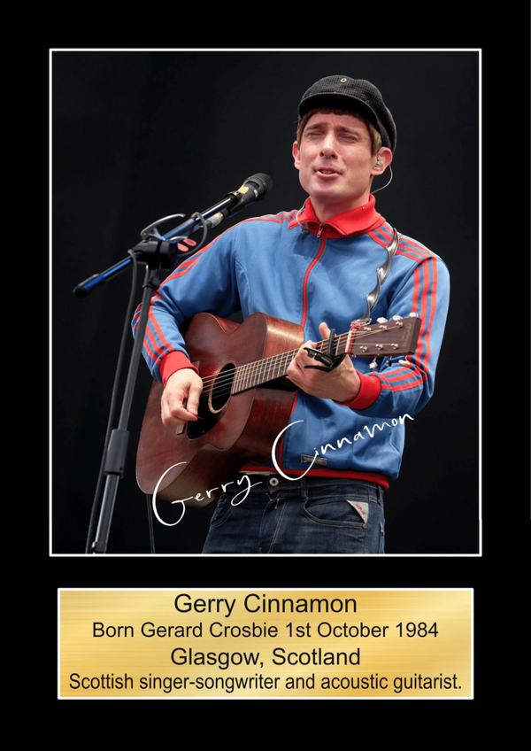 Gerry Cinnamon  signed print Music Poster Wall Art Memorabilia gift A5,A4,A3.