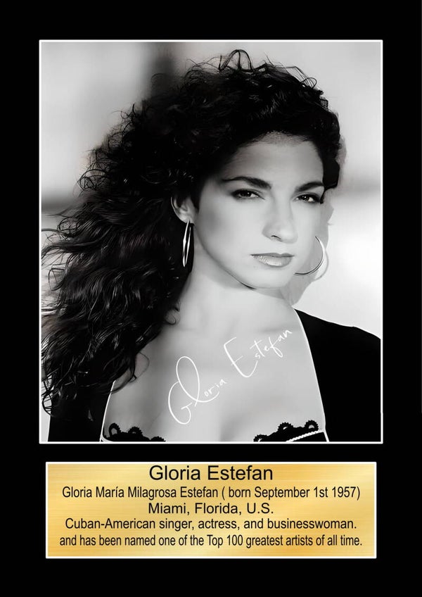 Gloria Estefan Music Poster Souvenir Wall Art Memorabilia gift A5,A4,A3.