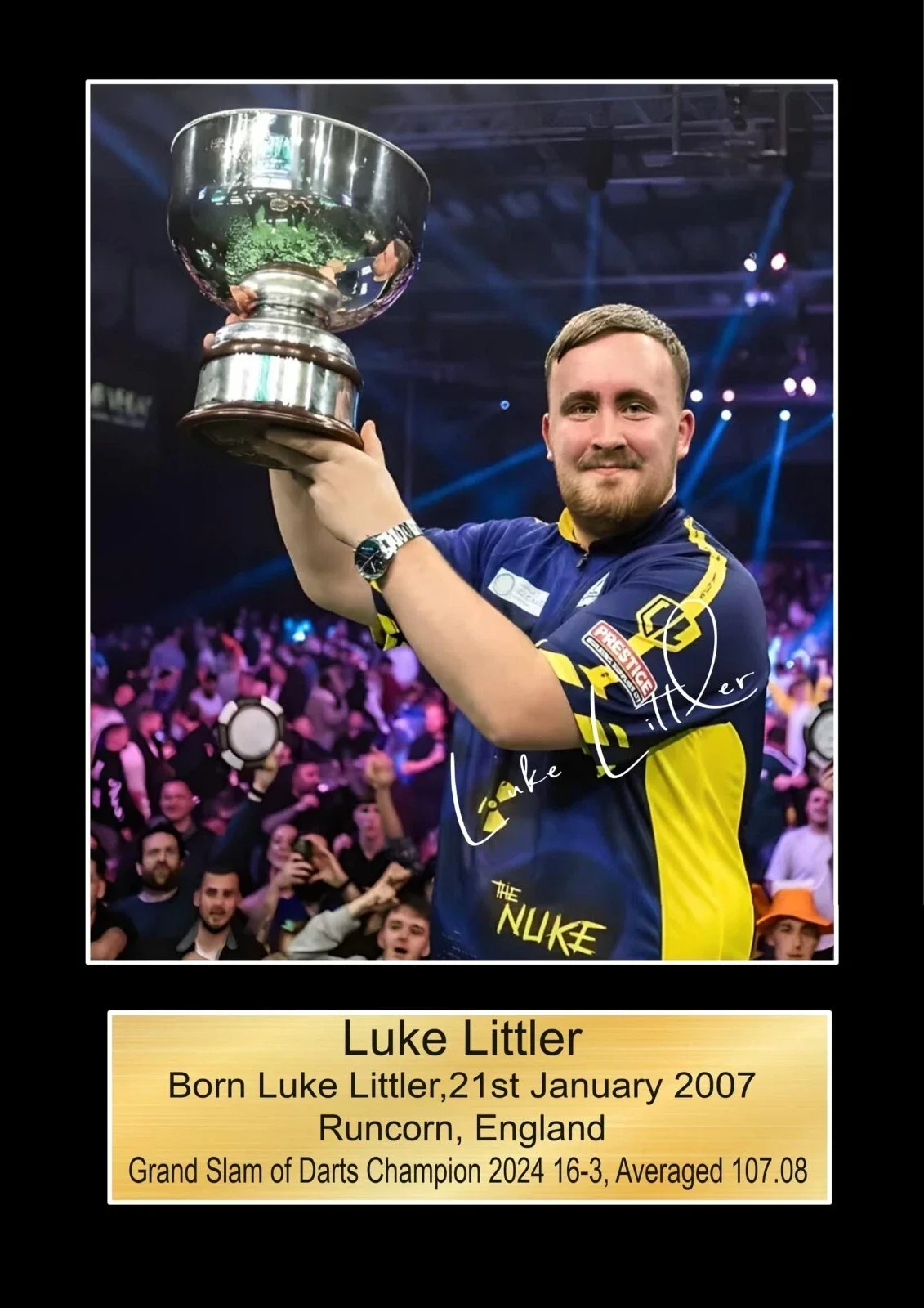 Luke Littler Gram Slam 2024  signed print Music Poster Wall Art Memorabilia gift A5,A4,A3.