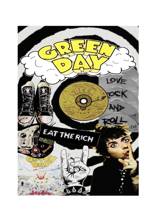 Green day 002 Music Print  Concert Wall Art Memorabilia gift A5,A4,A3