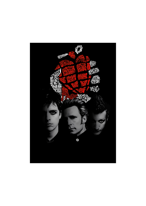 Green day 020 Music Print  Concert Wall Art Memorabilia gift A5,A4,A3