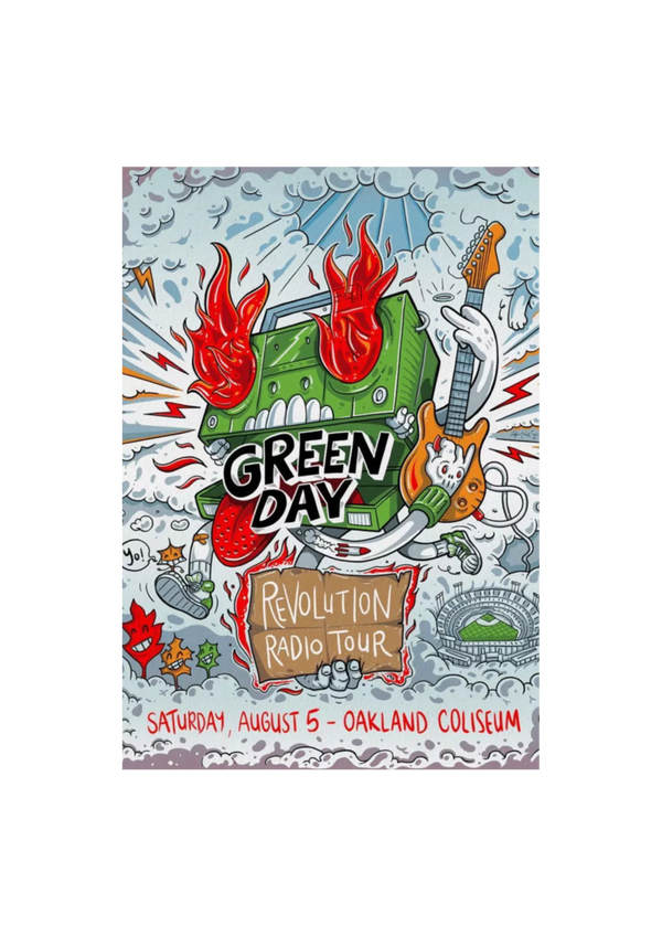 Green day 039 Music Print  Concert Wall Art Memorabilia gift A5,A4,A3