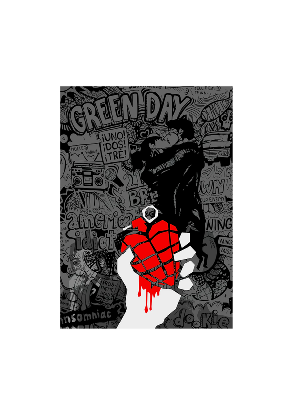 Green day 004 Music Print  Concert Wall Art Memorabilia gift A5,A4,A3