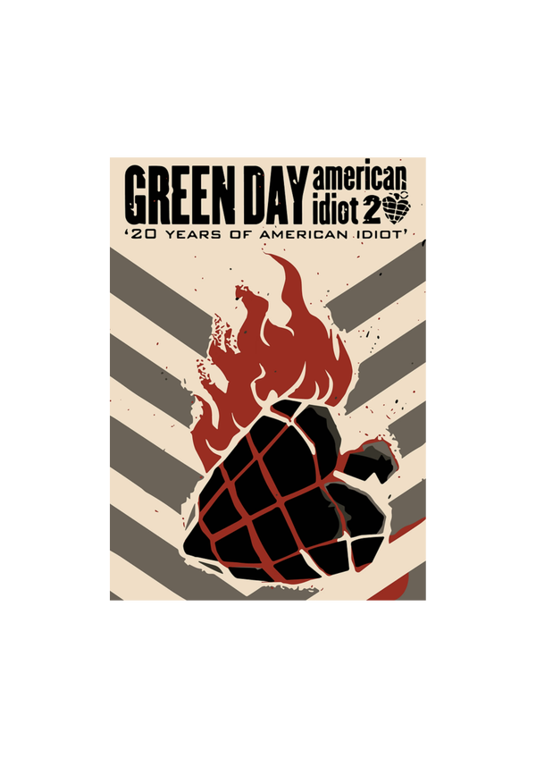 Green day 005 Music Print  Concert Wall Art Memorabilia gift A5,A4,A3
