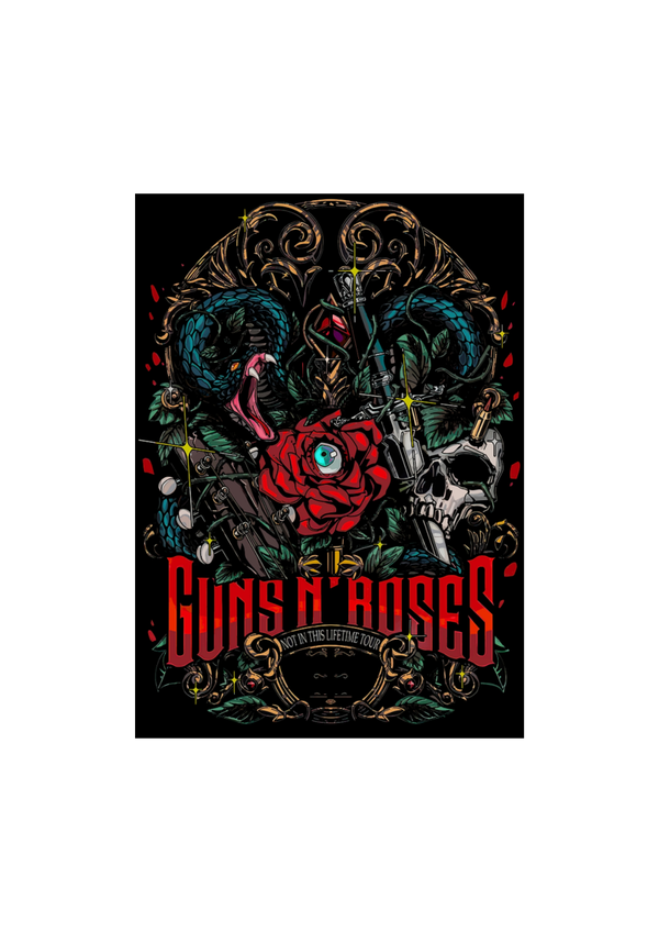 Guns n Roses 11 Music Print  Concert Wall Art Memorabilia gift A5,A4,A3
