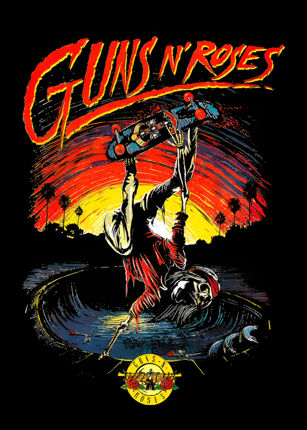Guns n Roses 2 Music Print  Concert Wall Art Memorabilia gift A5,A4,A3