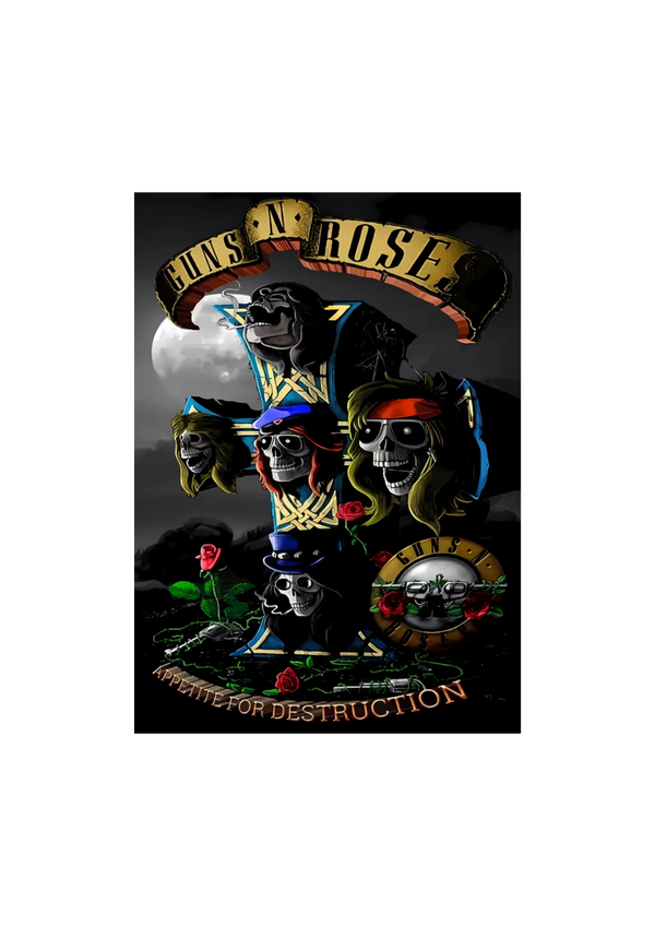 Guns n Roses 36  Music Print  Concert Wall Art Memorabilia gift A5,A4,A3