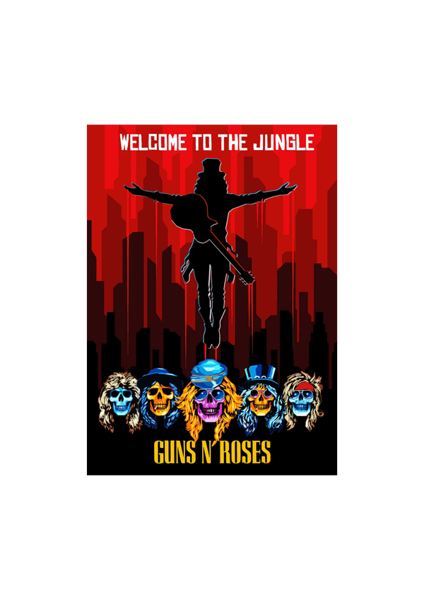 Guns n Roses 41 Music Print  Concert Wall Art Memorabilia gift A5,A4,A3