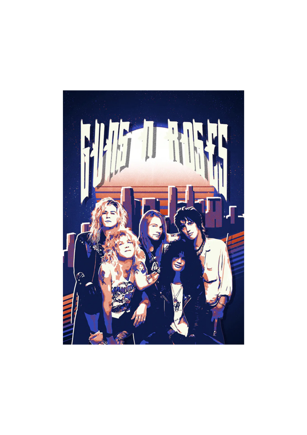 Guns n Roses 44 Music Print  Concert Wall Art Memorabilia gift A5,A4,A3