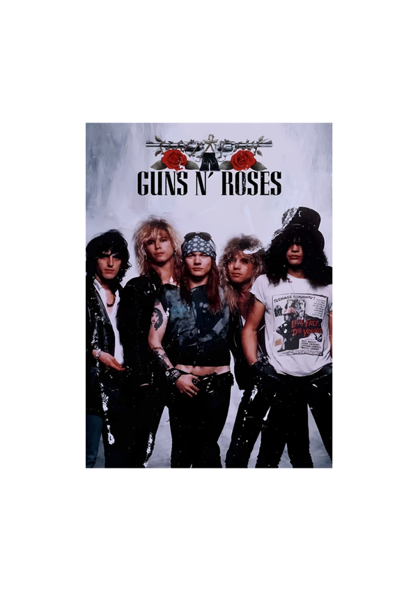 Guns n Roses 45 Music Print  Concert Wall Art Memorabilia gift A5,A4,A3