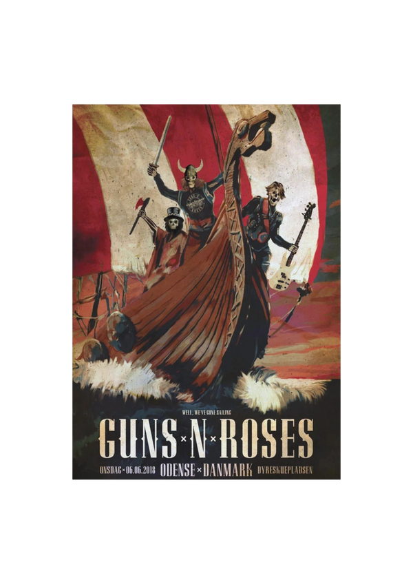 Guns n Roses 51 Music Print  Concert Wall Art Memorabilia gift A5,A4,A3