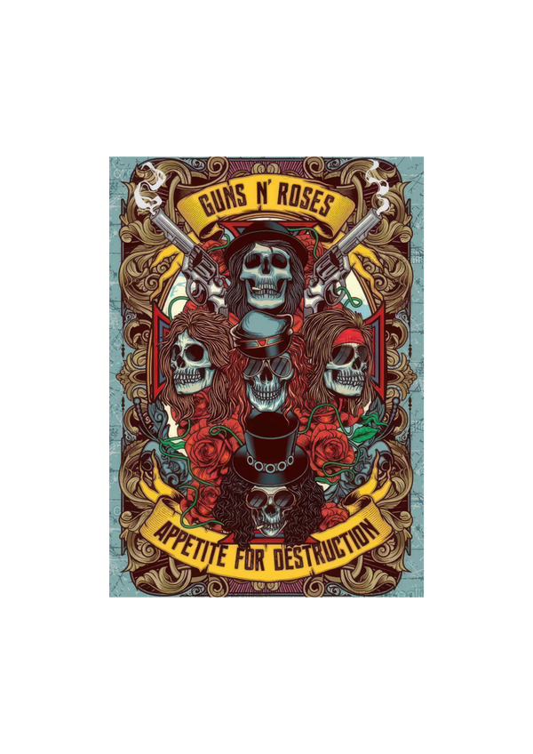 Guns n Roses 55 Music Print  Concert Wall Art Memorabilia gift A5,A4,A3
