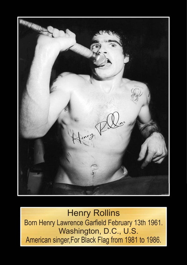 Henry Rollings Music Poster Wall Art Memorabilia gift A5,A4,A3.
