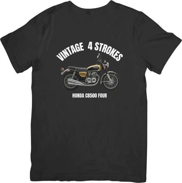Honda CB 500 FOUR  Music Unisex Fit for Men & Women Quality Cotton T-Shirt Black