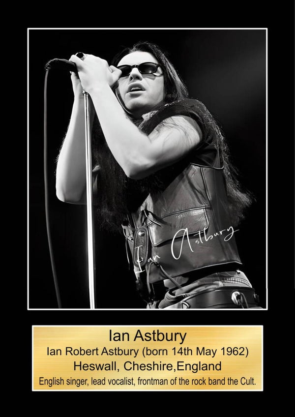 Ian Ashbury the Cult  Music Poster Wall Art Memorabilia gift A5,A4,A3.