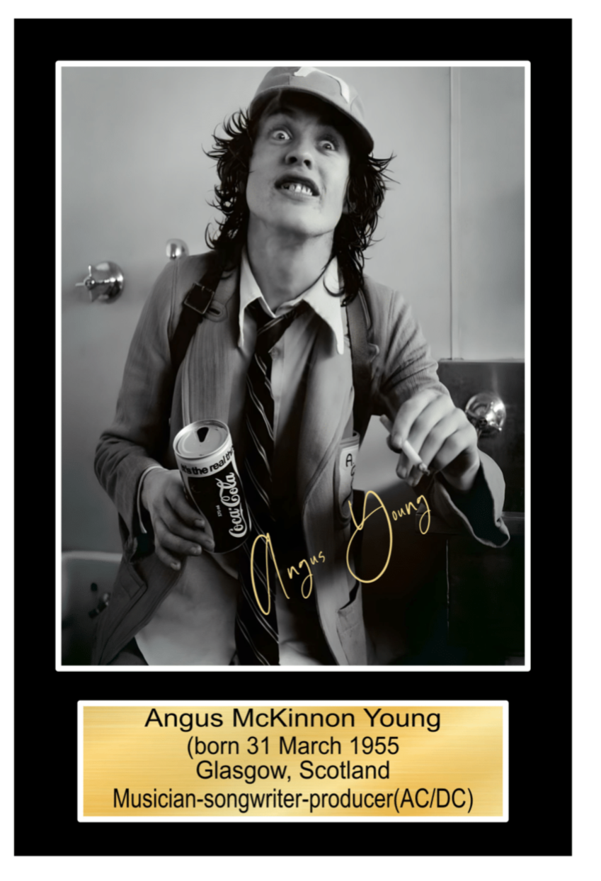 Angus Young print Music Poster Wall Art Memorabilia gift A5,A4,A3.
