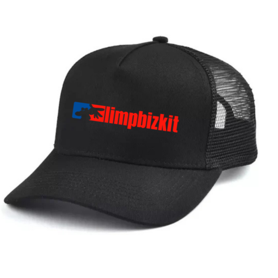 Limp Bizkit 1 Black and white trucker hat mesh cap Music, Birthday Gift one size