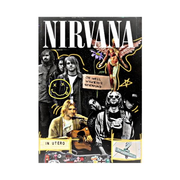 Nirvana 18 Music Print  Concert Wall Art Memorabilia gift A5,A4,A3