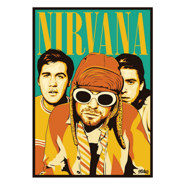 Nirvana 11 Music Print  Concert Wall Art Memorabilia gift A5,A4,A3