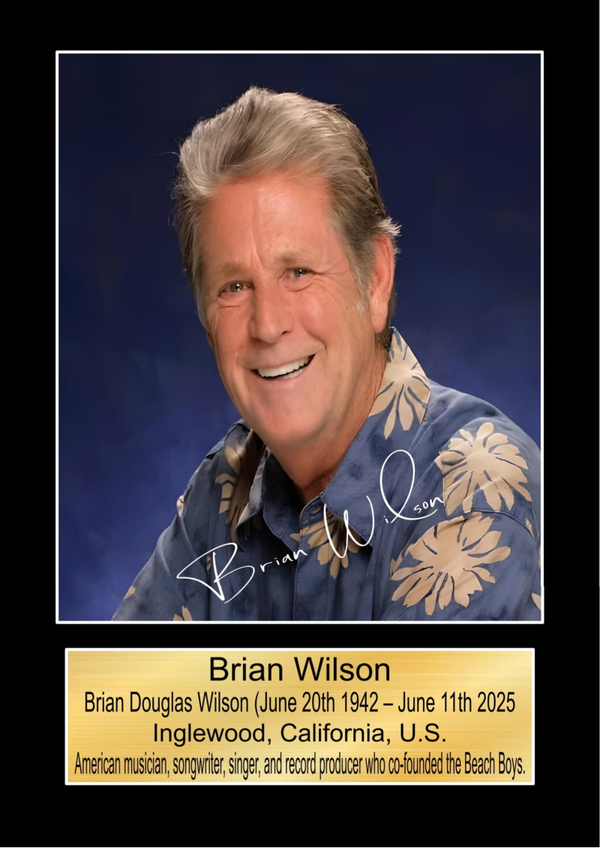 Brian Wilson Beach boys signed print Music Poster Wall Art Memorabilia gift A5,A4,A3.